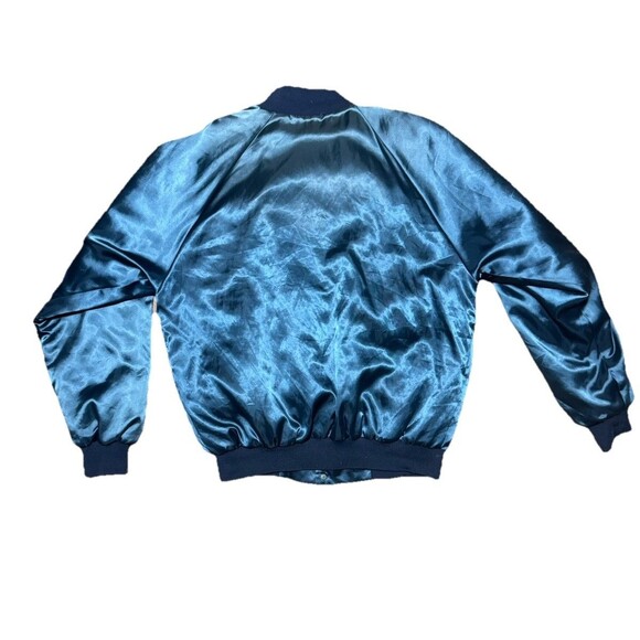 Vintage Wendy’s Jacket Black Satin Bomber Fast Food Employee Uniform 80s Medium - Picture 8 of 12